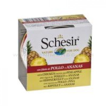 Schesir Cão Frango e Ananás lata 150gr